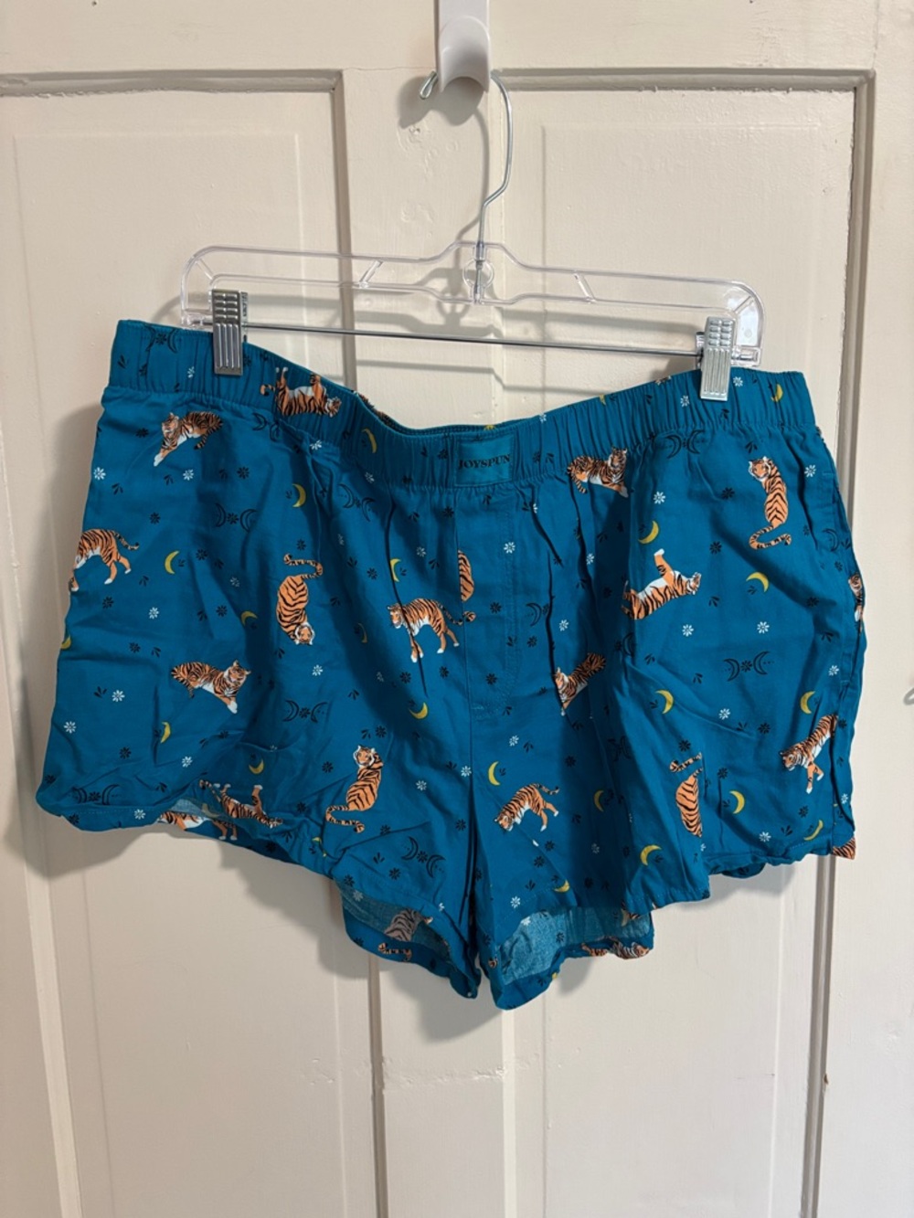 Women's Teal Tiger-Print Sleep Shorts